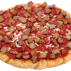 Chicken Supreme Pizza with signature sesame seed crust