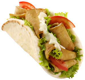 Authentic Gyro sandwich wrapped in pita bread in Campbell CA